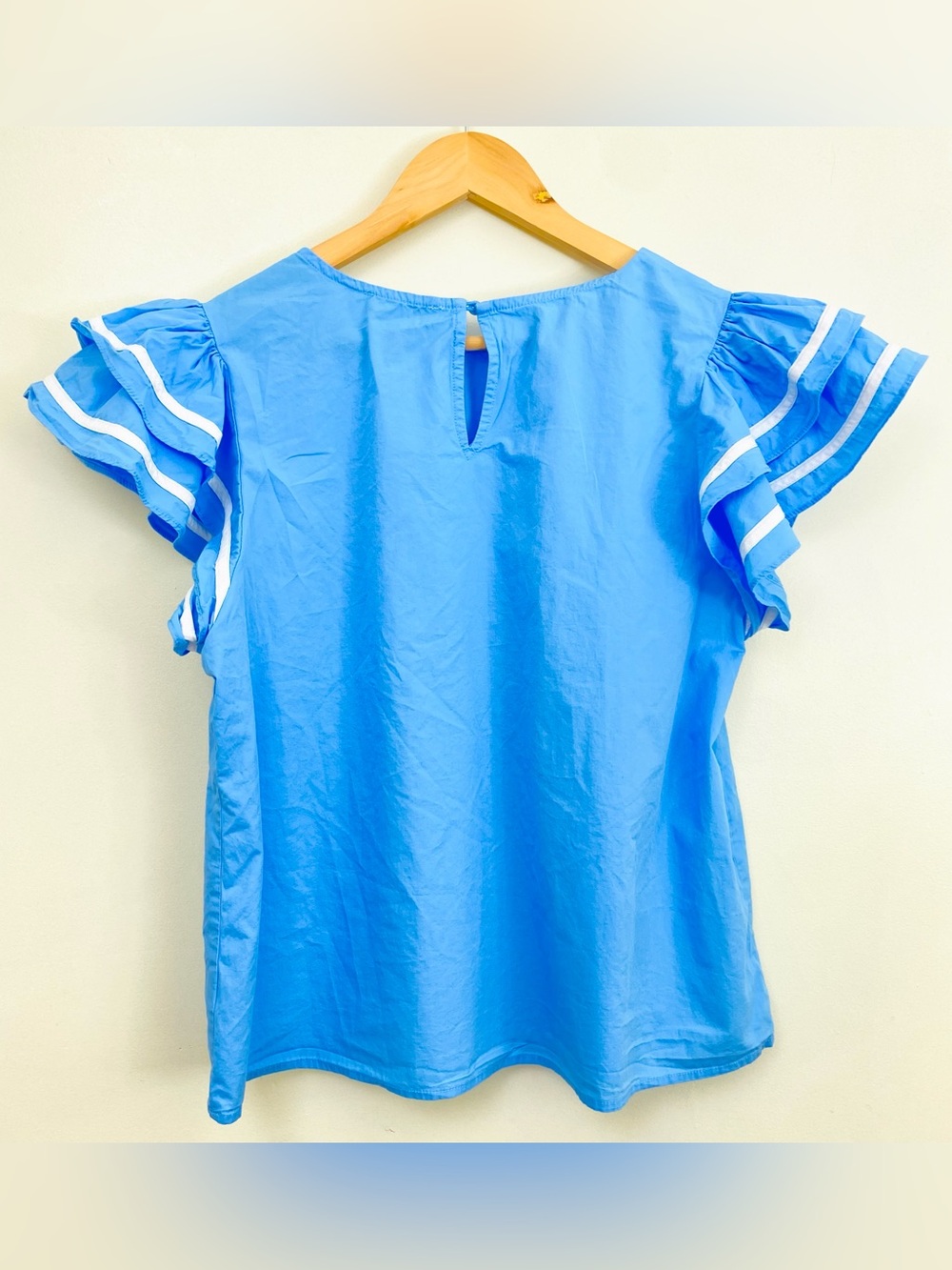 FLAYING TOMATO NICE AS CAN BE WOVEN TOP SZ MEDIUM- BLUE - Picture 8 of 10